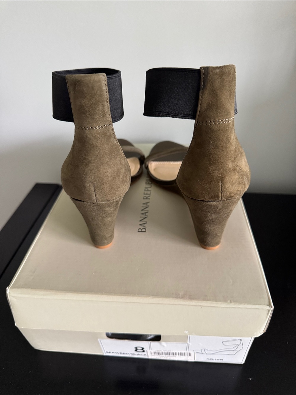 Banana Republic Olive and Black Ankle-Strap Heels - Picture 3 of 4